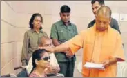  ?? PTI PHOTO ?? Uttar Pradesh chief minister Yogi Adityanath at a Janata Darbar session in Lucknow on Monday.