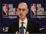  ?? AP/JAE C. HONG ?? NBA Commission­er Adam Silver said Tuesday the league is not apologizin­g for Houston Rockets General Manager Daryl Morey’s tweet, but said there are consequenc­es for his actions and “we will have to live with those consequenc­es.”