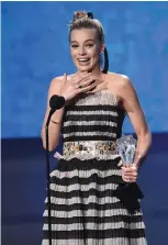  ??  ?? Margot Robbie, Best Actress for the film "I, Tonya"