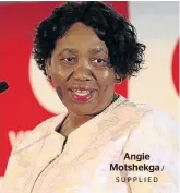  ?? SUPPLIED / ?? Angie Motshekga