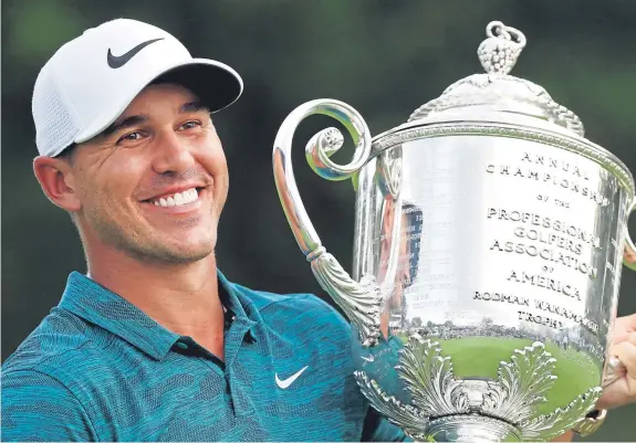  ?? Picture: AP. ?? Brooks Koepka won his second major of 2018 at the PGA Championsh­ip, but apparently not many more friends.