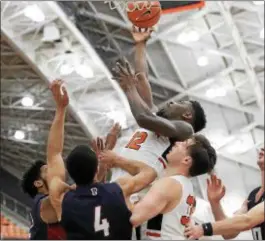  ?? JOHN BLAINE — FOR THE TRENTONIAN ?? Princeton’s Myles Stephens puts up a shot during Tuesday night’s game against Penn.