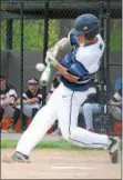  ?? GENE WALSH — DIGITAL FIRST MEDIA ?? Malvern Prep’s Ryan Dillon takes a swing Monday against Germantown Academy.