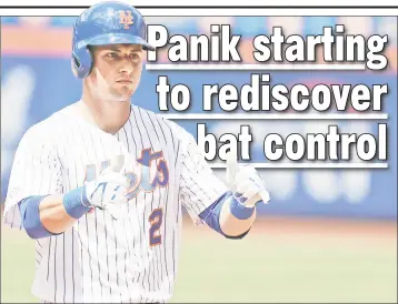  ?? Getty Images ?? GETTING THERE: After working with hitting coach Chili Davis, Joe Panik has started to “get back to the hitter” he was while with winning a World Series with San Francisco in 2014.