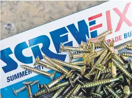  ?? Picture: PA. ?? Screwfix sales have climbed by 5.5%.