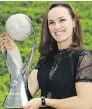  ?? JULIAN FINNEY / GETTY IMAGES ?? Martina Hingis, a member of the Tennis Hall of Fame, supports the fans having a say about prospectiv­e inductees.