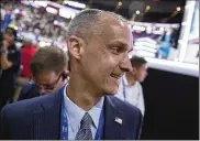  ?? BRIAN VAN DER BRUG / LOS ANGELES TIMES / TNS ?? Corey Lewandowsk­i, former campaign manager for Donald Trump, makes the rounds on the second day of the Republican National Convention in July 2016 in Cleveland.