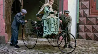  ??  ?? Pioneer: Re-imagining Bertha Benz’s drive on the Patent-Motorwagen 3 in 1888