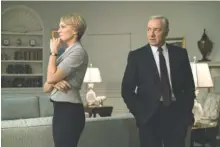  ?? NETFLIX ?? Kevin Spacey and Robin Wright star in “House of Cards,” which will be ending with its upcoming sixth season.