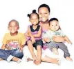  ??  ?? SIBUSISO Mpungose’s children: Sphesihle, 10, Khwezi, 6, and Kuhlekonke Mpungose, 4 – and stepdaught­er Ayakha Jiyane, 16.