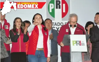 ?? ?? Alejandra del
Moral sostuvo que el PRI debe ir en coalición