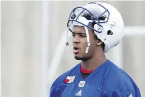  ?? ALLEN McINNIS ?? Alouettes quarterbac­k Antonio Pipkin, 23, was with the team last year, but didn’t see action until the season finale at Hamilton.