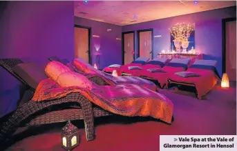  ??  ?? &gt; Vale Spa at the Vale of Glamorgan Resort in Hensol