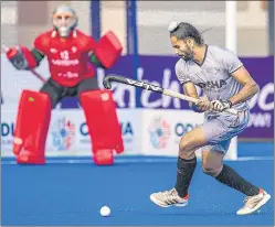  ?? PTI ?? Akashdeep Singh (right) during a practice session in Bhubaneswa­r.