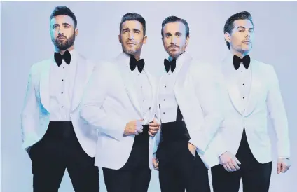  ?? ?? The Overtones. From left: Mark Franks, Jay James, Darren Everest and Mike Crawshaw.