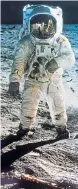  ?? ?? Astronaut Buzz Aldrin on the moon in 1969