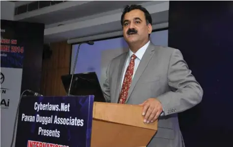  ??  ?? Pavan Duggal presenting at the Cyber Security Conference 2015 in Delhi