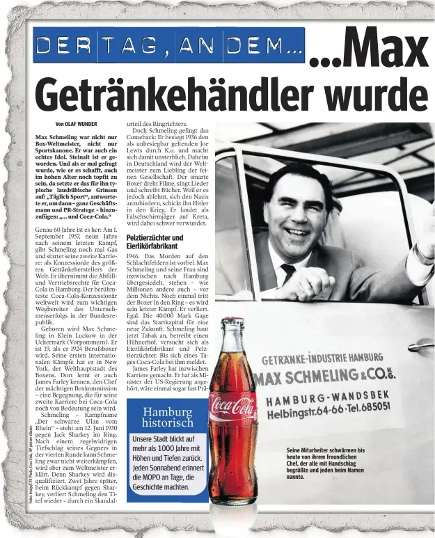 Max Schmeling Getränkehändler wurde - PressReader