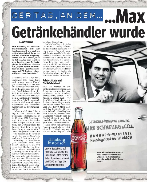 Max Schmeling Getrankehandler Wurde Pressreader