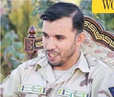  ?? JAWED TANVEER / AFP / GETTY IMAGES ?? Kandahar police chief Abdul Raziq, pictured, was killed Thursday when a gunman wearing an Afghan army uniform opened fire on a high-level security meeting attended by top U.S. commander Gen. Scott Miller, officials say.