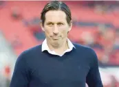  ??  ?? Il tecnico del Bayer Leverkusen Roger Schmidt