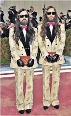  ?? ?? Suits you, Sir: (from left) Alessandro Michele and Jared Leto; Oscar Isaac; Paapa Essiedu