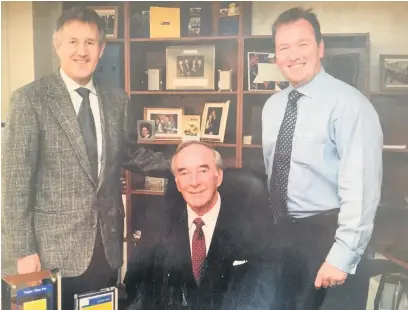  ??  ?? Edward ‘Ted’ Derbyshire, the founder of Topps Tiles, upon selling the business to Stuart Williams and Barry Bester in 1993