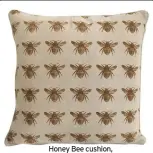  ?? ?? Honey Bee cushion, mustard £30