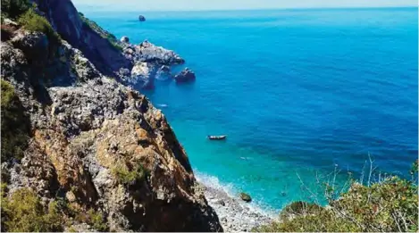  ??  ?? A beach in the area known as Bomaxod in Morocco’s eastern Al-Hoceima national park.