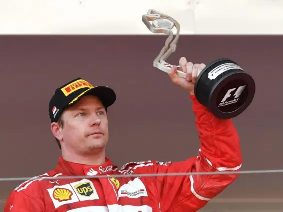  ?? (Getty) ?? Kimi Raikkonen admitted he was far from pleased with second place