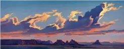  ??  ?? Ed Mell, Untitled Landscape, oil on canvas, 24 x 62” Estimate: $12/18,000