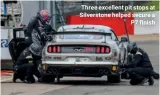  ??  ?? Three excellent pit stops at Silverston­e helped secure a P7 finish