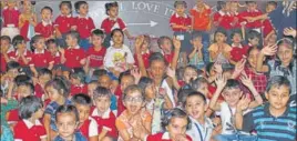  ?? HT PHOTO ?? The Punjab school education department, which started pre-primary classes in all 13,000 government primary schools two-and-a-half years ago, has enrolled 2.25 lakh children so far.