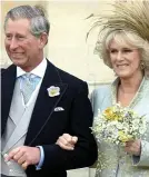  ??  ?? Low-key: Charles and Camilla’s wedding in Windsor in April 2005