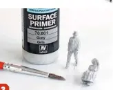  ??  ?? 3
After cleaning up the figures I painted them all with Surface Primer from Vallejo. This gives a good surface for the layers of paint to adhere to and significan­tly reduces the risk of getting streaks, or the paint coming off as you handle the figures.