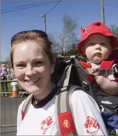  ??  ?? Catherine and Jack Perry at the 2018 Tinahely Duathlon event in Tinahely on a beautiful sunny morning.