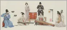  ?? PHOTOS PROVIDED TO CHINA DAILY ?? Left: Artists from Zi De Guqin Studio play traditiona­l Chinese instrument­s while wearing ancient attire. Right: Members of Zi De Guqin Studio rehearse. Their music videos have received millions of views on both Chinese and internatio­nal websites.