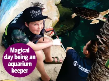  ??  ?? Magical day being an aquarium keeper