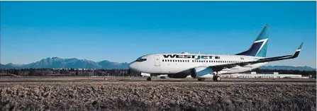  ?? DARRYL DYCK THE CANADIAN PRESS ?? The Federal Court has ordered WestJet along with Swoop to provide the Competitio­n Bureau with pricing and other records including emails.