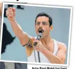  ??  ?? Actor Rami Malek has been nominated in the best actor category for Bohemian Rhapsody