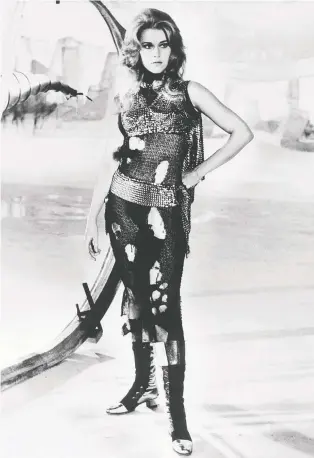  ?? AFP ?? Actress Jane Fonda starred in 1968's Barbarella, a strange camp movie dressed up as science-fiction.