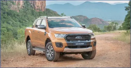  ?? Photo: Ford Motor Company of SA ?? The Ford Ranger Wildtrak is one of the models enhanced with the standard fitment of LED headlamps, LED daytime running lights and LED front foglamps.