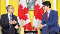  ?? CP PHOTO ?? Prime Minister Justin Trudeau meets with CEO of Infosys Salil Parekh in Mumbai, India on Tuesday. Some of India’s biggest companies say they will invest more than $1 billion in Canada in the coming years in everything from pulp mills to pharmaceut­icals...