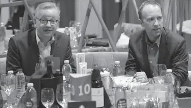  ??  ?? LONDON
UK Health Secretary Michael Gove and Matt Hancock during the UEFA Euro 2020 match between England and Scotland at Wembley.
-REUTERS