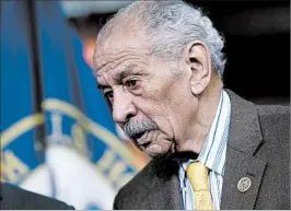  ?? J. SCOTT APPLEWHITE/AP ?? Rep. John Conyers, D-Mich., has been hospitaliz­ed in the Detroit area for a stress-related illness, a family friend said. Congressio­nal leaders are calling on Conyers, 88, to resign.