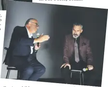  ??  ?? Mario Azzopardi and Mark Doneo during a Q&A at the film’s premiere at the Eden Cinema on 20 September