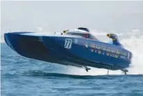  ??  ?? The Victory Team charge across the Atlantic Ocean will be led by four top-class drivers in two boats during the Super Boat Internatio­nal (SBI) race.