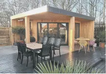  ?? ?? VERSATILIT­Y: From left, a garden bar, a summerhous­e and a home gym are just three of the many uses to which a garden room can be put, as visitors to the Wakefield show site will be able to see.