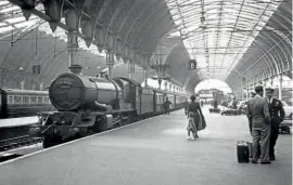  ?? TRANSPORT TREASURY ?? The time is approachin­g 10.30am on an unrecorded date, but probably mid1950s, and No. 6026 King John was ready for departure from Paddington’s platform 8 with the ‘Cornish Riviera’ express non-stop to Plymouth, and then onward to Penzance, where it was due to arrive at 4.55pm. A 5in gauge live steam model of the Plymouth Laira-based 4-6-0 will be going under the hammer with an estimate of up to £25,000.