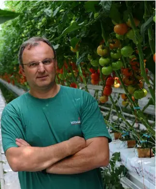  ?? TI-PRESS ?? Claudio Cattori, titolare dell’Agrotomato di Giubiasco